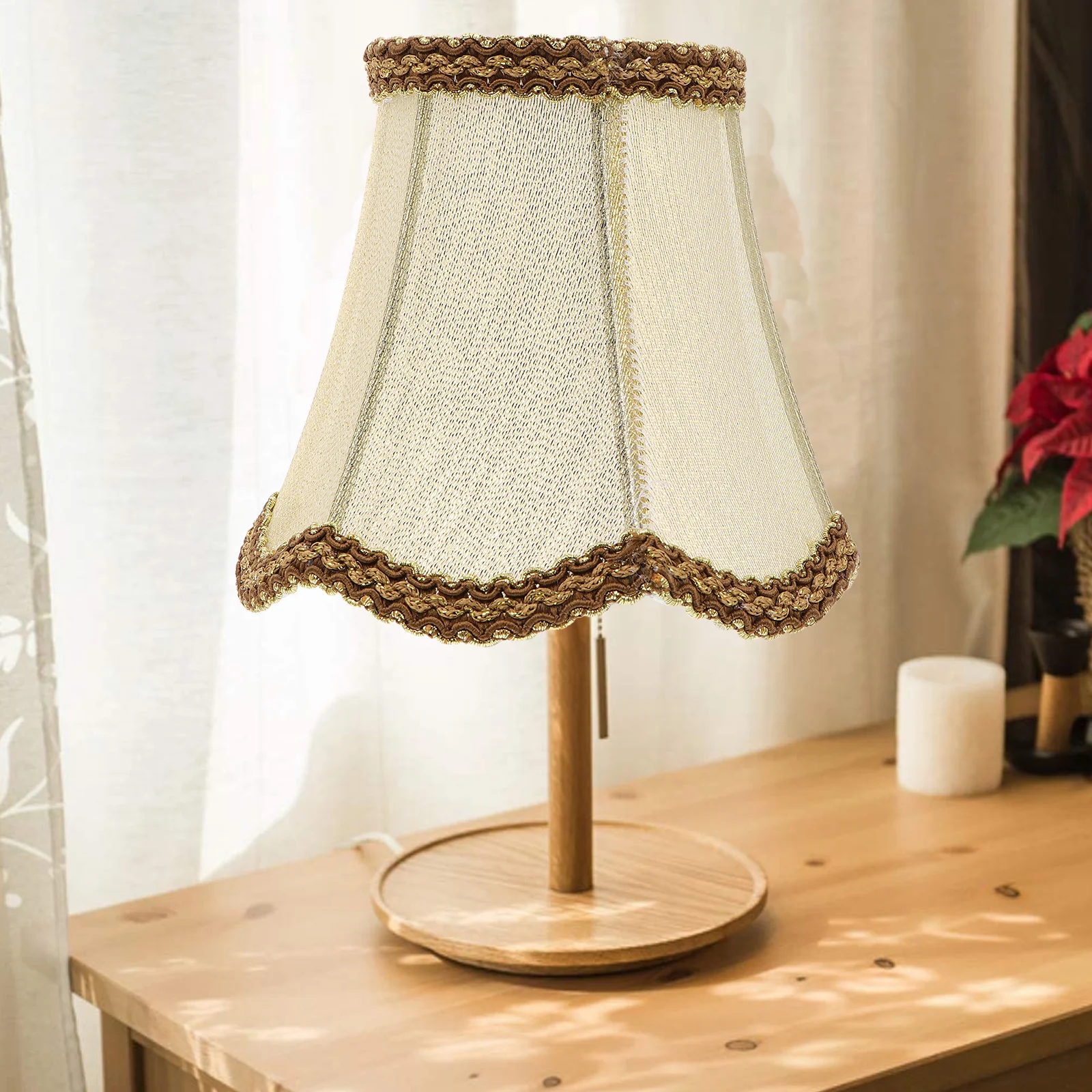 

Fabric Lampshade 027 Gold Glitter Lamp Shade Cloth Cover Bedroom Living Room Lighting Accessories Household Dust Protection Warm