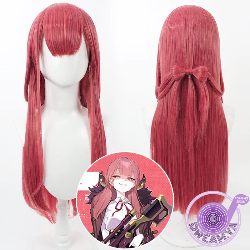 

Rikuhachima Aru Cosplay Wig Blue Archive Red 65cm Heat Resistant Synthetic Hair Halloween Role Play Party Carnival + Wig Cap