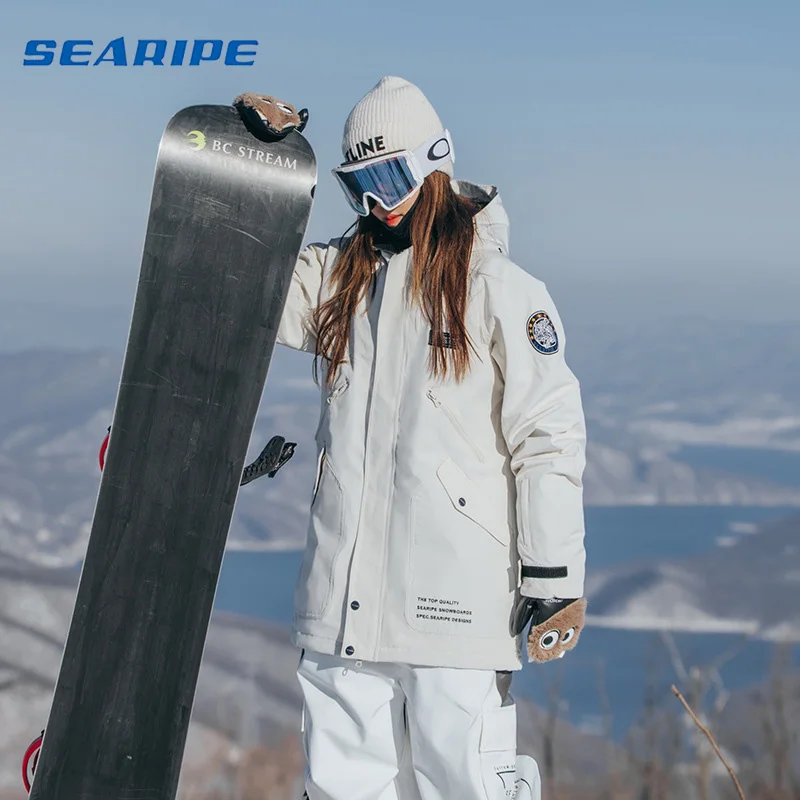 SEARIPE Female Skiing Suit Outdoor Coat Men's Ski suit Winter Jacket Women's WaterProof Breathable Snowboard Windbreakers Unisex