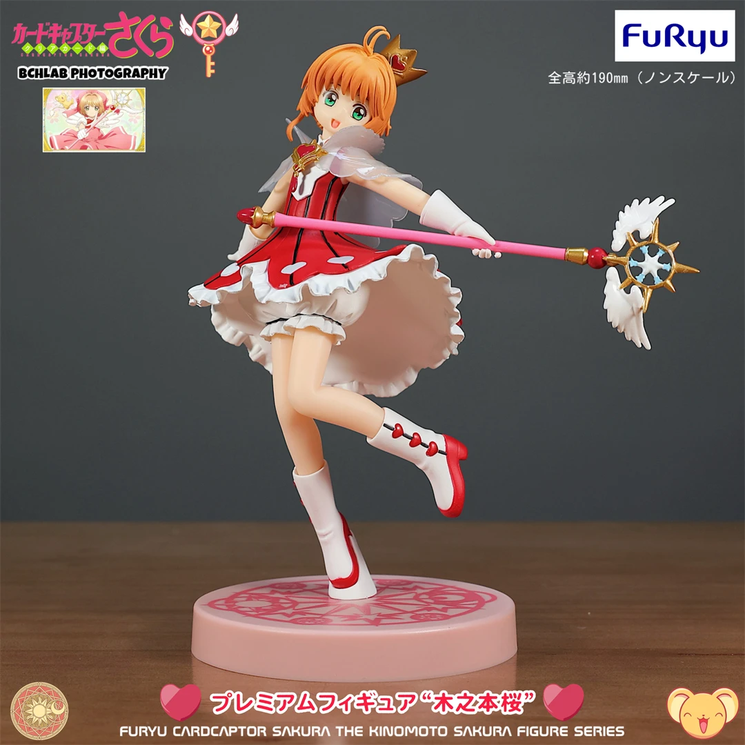 Banpresto Cardcaptor Sakura Anime KINOMOTO SAKURA Star Staff Action Figure Model Figurine Asli Figuarts Dekorasi