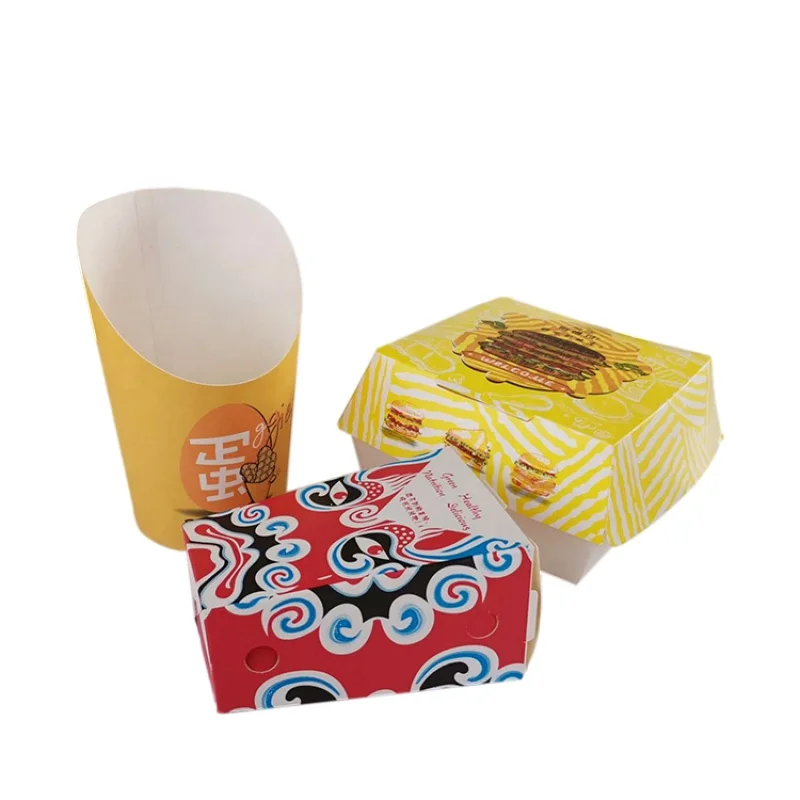 French Fries Cup, Recipientes Para Alimentos, Suporte De Fry Francês, Descartável, Papel Kraft, Produto Personalizado