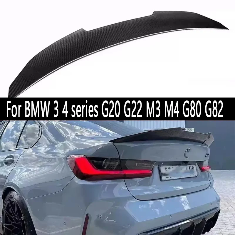 

For BMW 3 series G20 G28 M3 M4 G80 G82 Carbon Fiber Tail fins Rear Spoiler Duckbill Car Wing Retrofit the rear wing body kit