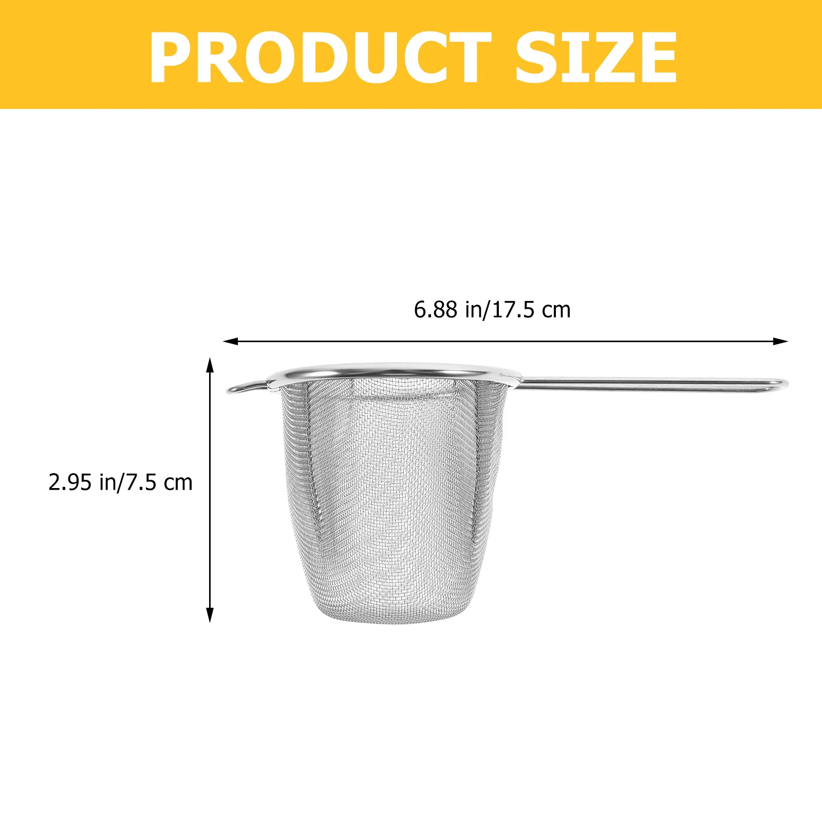 

2Pcs Stainless Steel Tea Infuser Filters Handle Design Fine Mesh Tea Strainers for Loose Leave Filtration Home Use