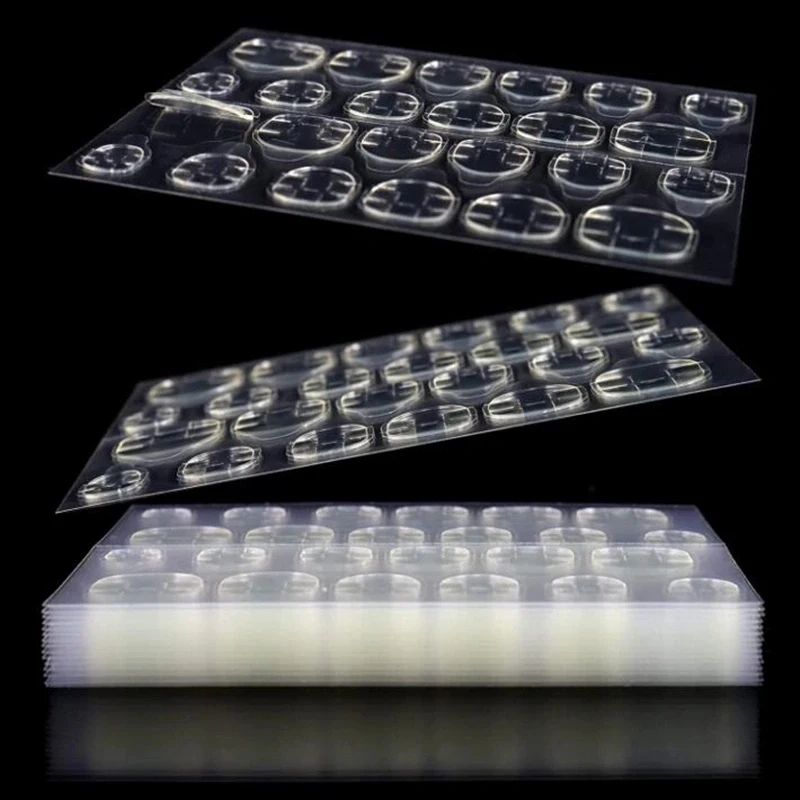 5 件装 DIY Double Sided Stickers Jelly Transparent Nail Glue False Nail Reusable Adhesive False Nails Accessories and Tools