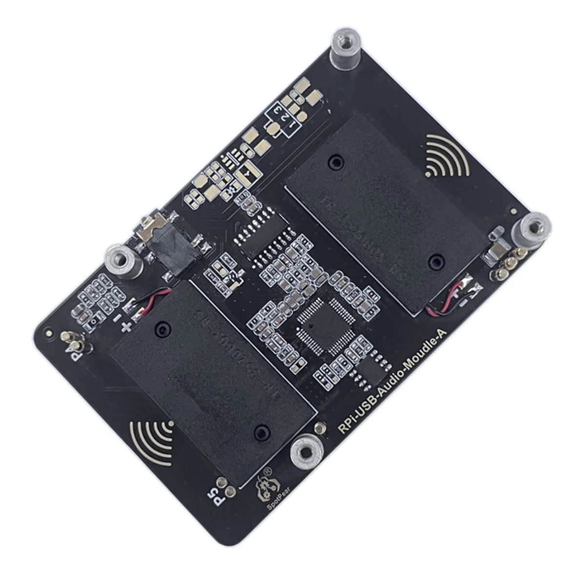 Módulo de tarjeta de sonido de Audio USB A93P HAT para Raspberry Pi 5 con conector para auriculares altavoz zumbador para RPi 5