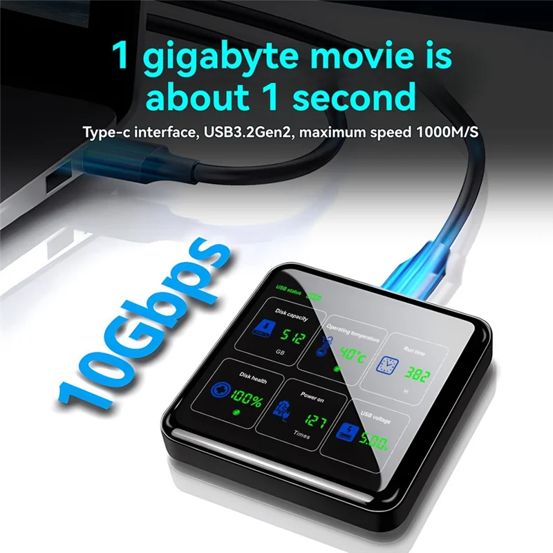 محرك أقراص SSD محمول 1 تيرابايت USB 3.2 Gen2 1000M/S SSD خارجي USB 3.2 محرك الحالة الصلبة الخارجي