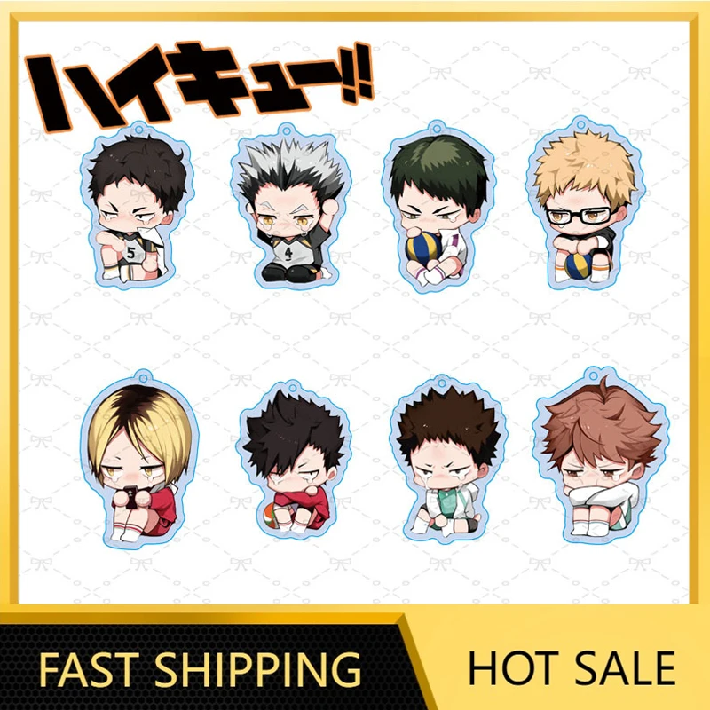 Haikyu Acrylic Keychain Q Hinata Tsukishima Kageyama Yamaguchi Daichi Tanaka Sugawara Nishinoya Aean Oikawa Kenma Lwaizumi Toy