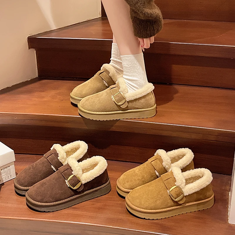 أحذية بدون كعب معزولة للشتاء والخريف للنساء، أحذية قطنية مضادة للانزلاق ودافئة، أحذية بدون كعب مسطحة القاع، أحذية كاجوال #6