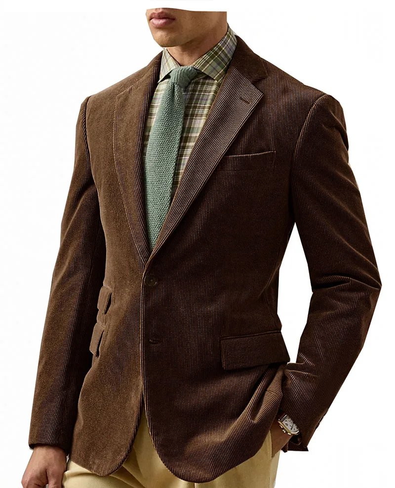 سترات رجالية كلاسيكية من سروال قصير فاخر عالي الجودة فساتين زفاف ملابس رجالية سترة تناسب الربيع/الخريف معاطف غير رسمية كلاسيكية