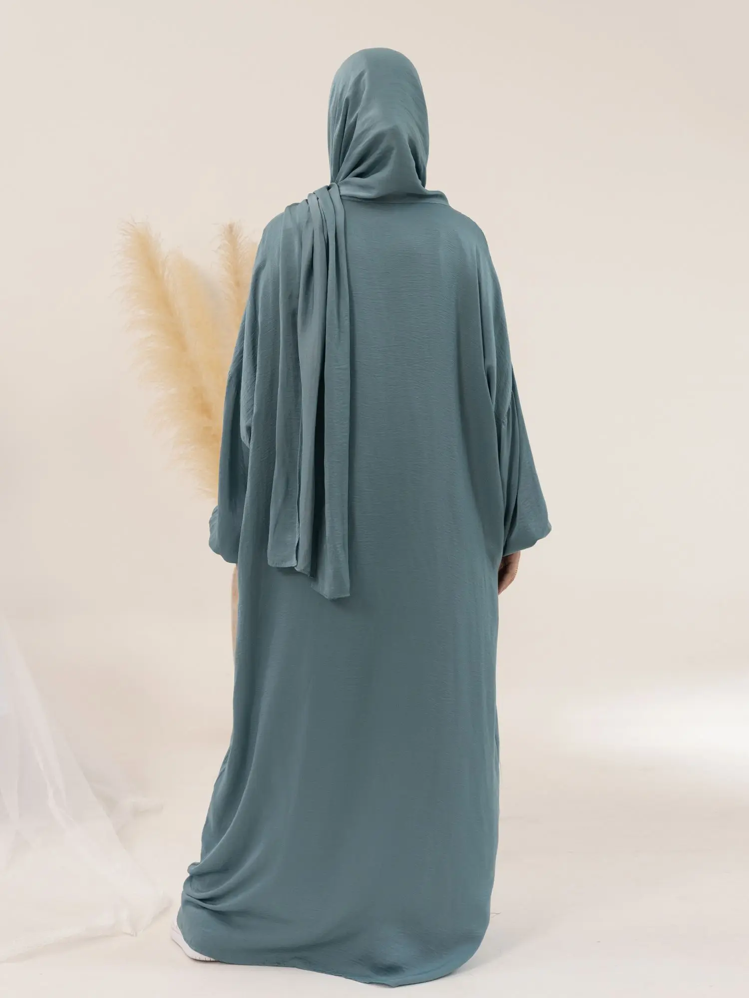 Ramadan Eid Djellaba Muslim Dress Dubai Fashion Dress With Pocket Abaya Dubai Turkey Muslim dress Islam Robe with hajib WY1526