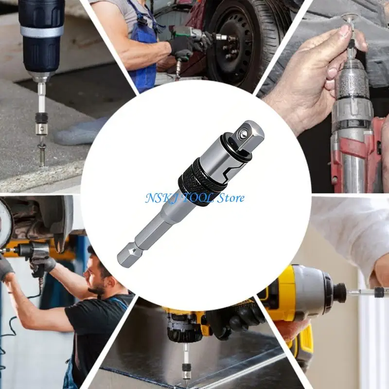 L8RC Auto Locking Socket Extension Bar Ensuring Bit Security Preventing Slippage During Various Repair Tasks Applications