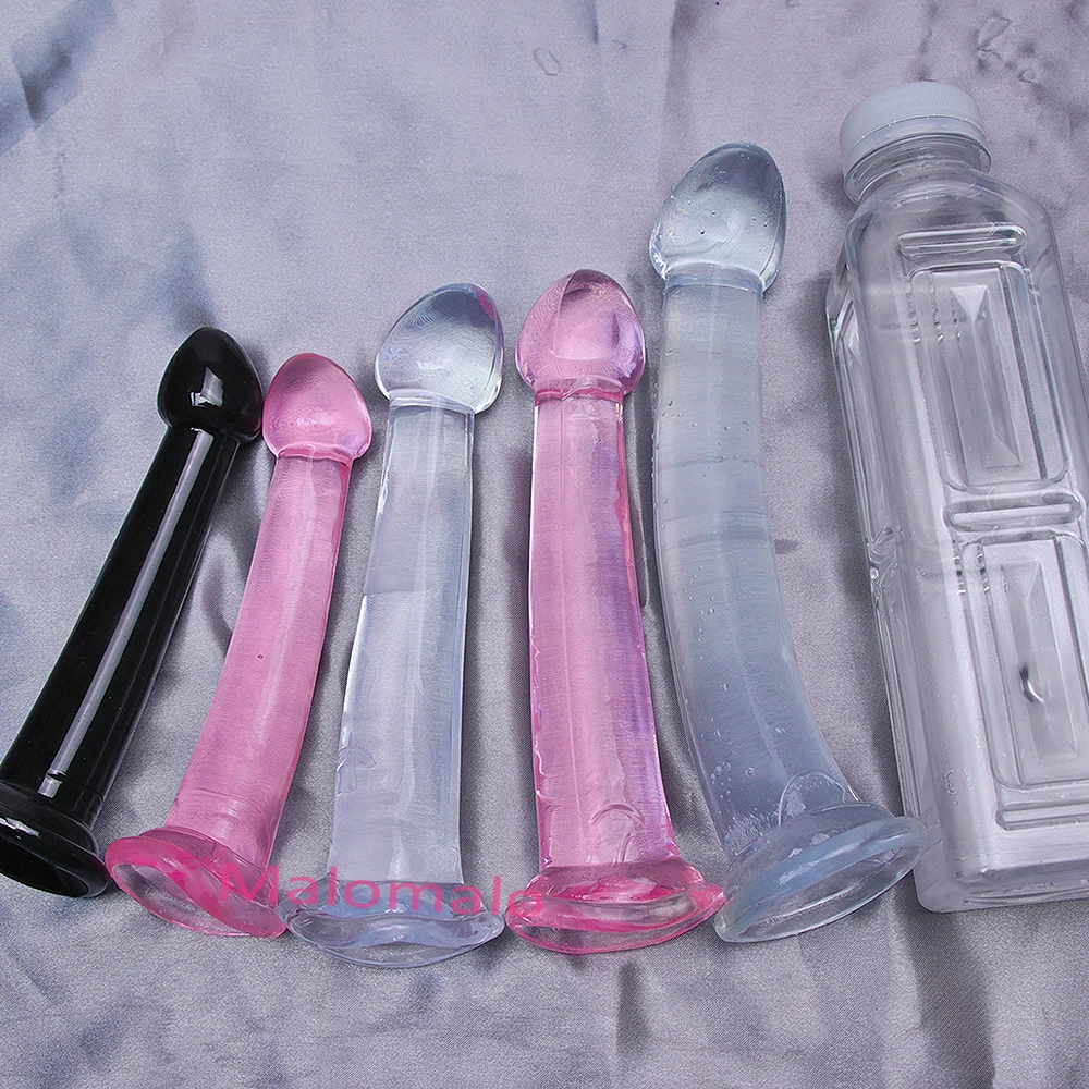 Cheap TPE Transparent Anal Plug Jelly Dildo 4Sizes Suction Cup Cock Vaginal Masturbation Soft Small Penis Women Man Sex Toys - Image 2