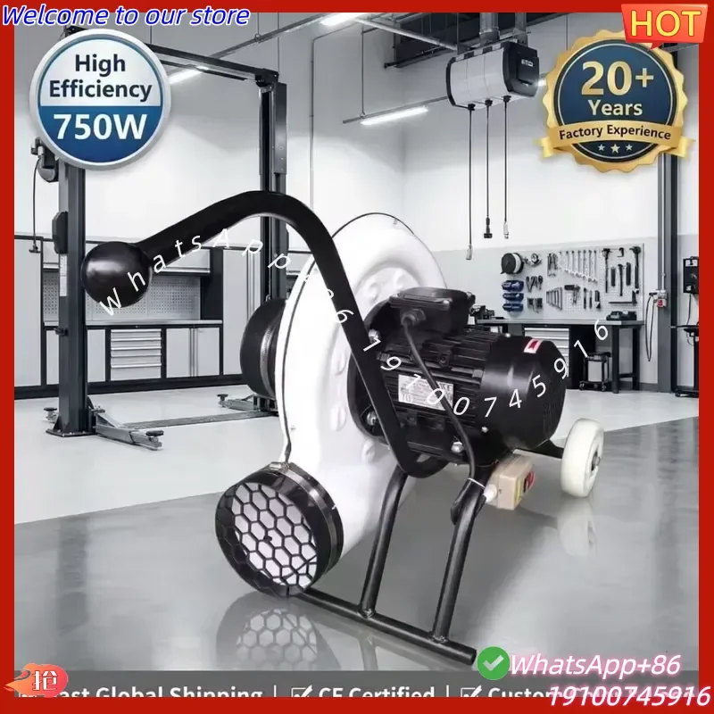 2026 Portable Vehicle Exhaust Extraction Trolley 750w High Efficiency Mobile Trolley Design High Airflow Low Noise Ce