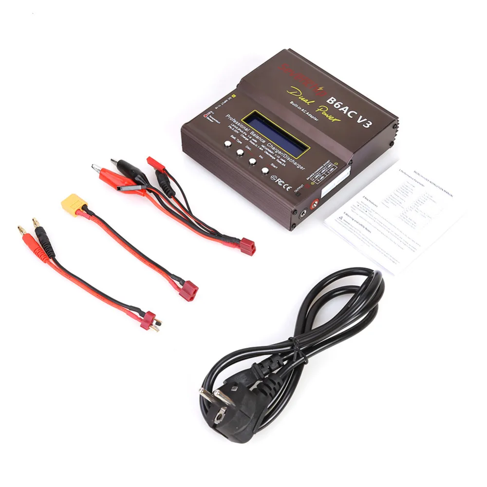80W IMAX B6AC V3 Balance Charger Power Supply for RC Helicopter Re-peak NiMH NiCD LiHV NiCd PB Li-ion Battery Charger Adapter