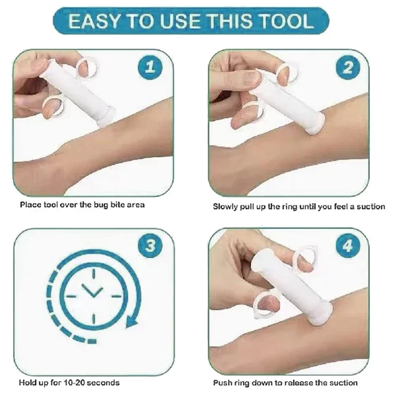 Insect Bite Suction Venom Extractor Vacuum Bite Sucker For Bee Wasp Mosquito Bites Outdoor Emergency First Aid Survival Tool view 3