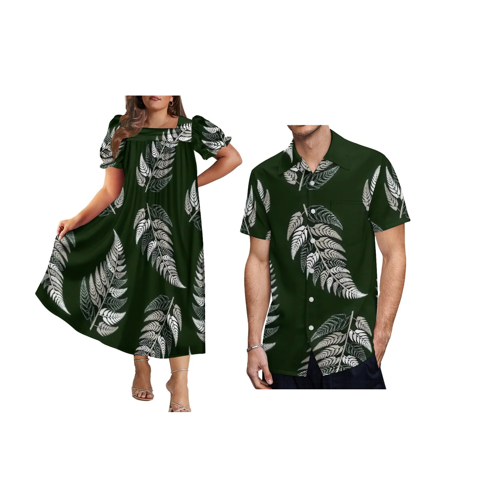 

Best Price Wholesale Customized Women Micronesian Mumu Hem Big Size Widened Dress Women Puffy Polynesian Dress