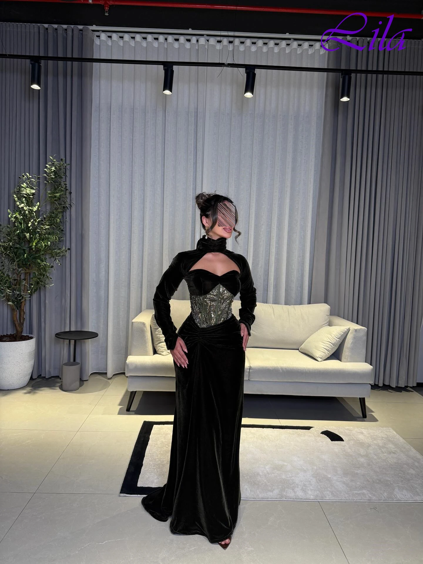 

Customized Straight Sweetheart Long Sleeves Elegant Formal Evening Dress Delicate Bespoke Occasion Gowns Fashion Prom Dress