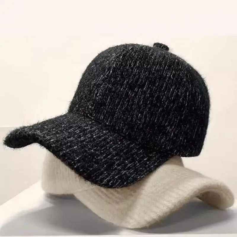 Winter-Baseballkappe – verdickter warmer Sonnenhut für Männer und Frauen, All-Match-einfarbige, verstellbare Unisex-Kappe