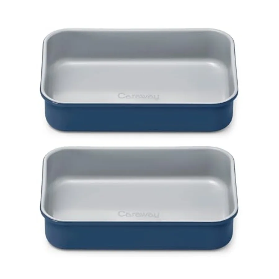 

Антипригарная прямоугольная форма для выпечки 9 x 6,5 дюймов, маленькая, из алюминизированной стали с глубоким керамическим покрытием, без PTFE и PFOA.