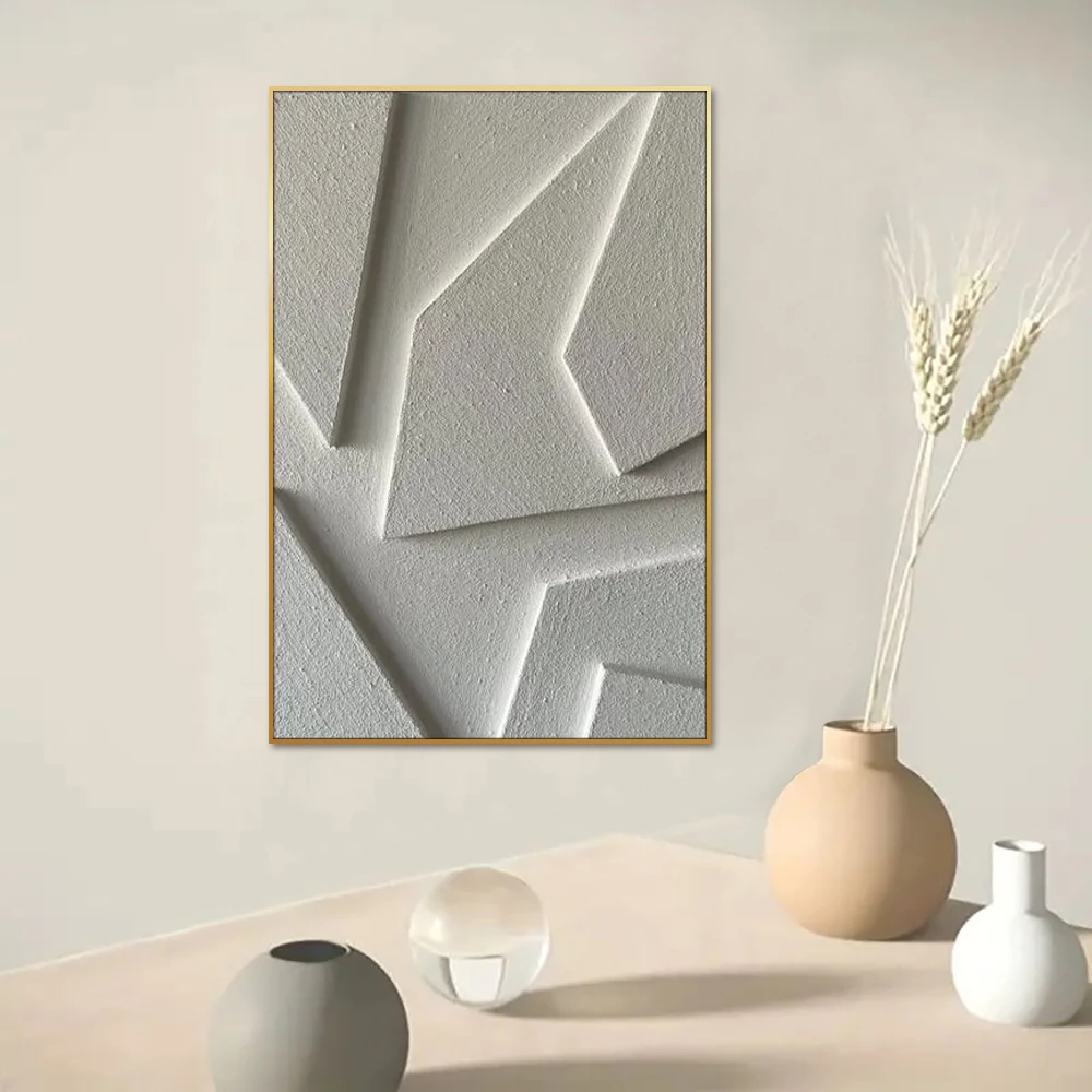 

Huamiao Wabi Sabi, объемная декоративная картина, декор для гостиной, 3D Настенная картина с рамкой, ручная картина маслом