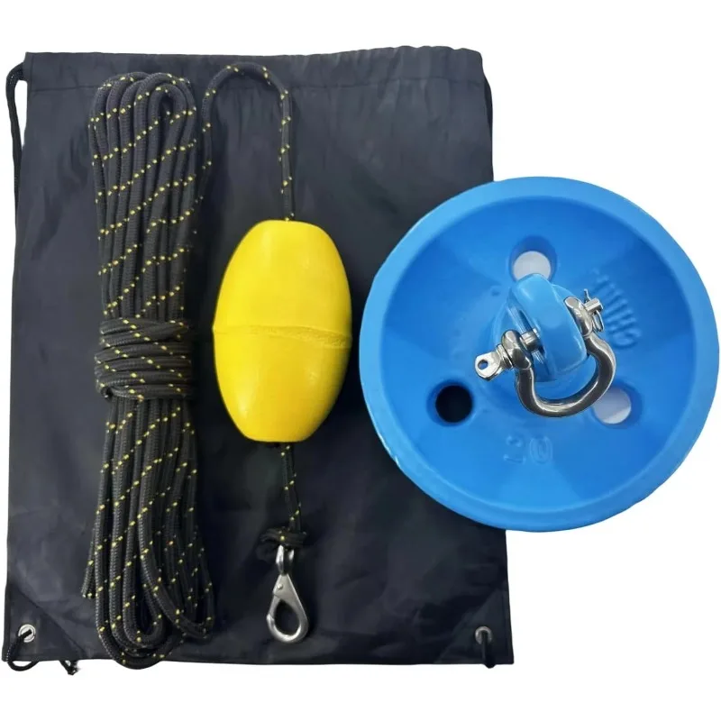 

YE Blue/Green/PE Coated Kayak Mushroom Anchor Kit with Rope Marine Anchor Fishing Boat Accessories for Kayaks Jet Skis SUP