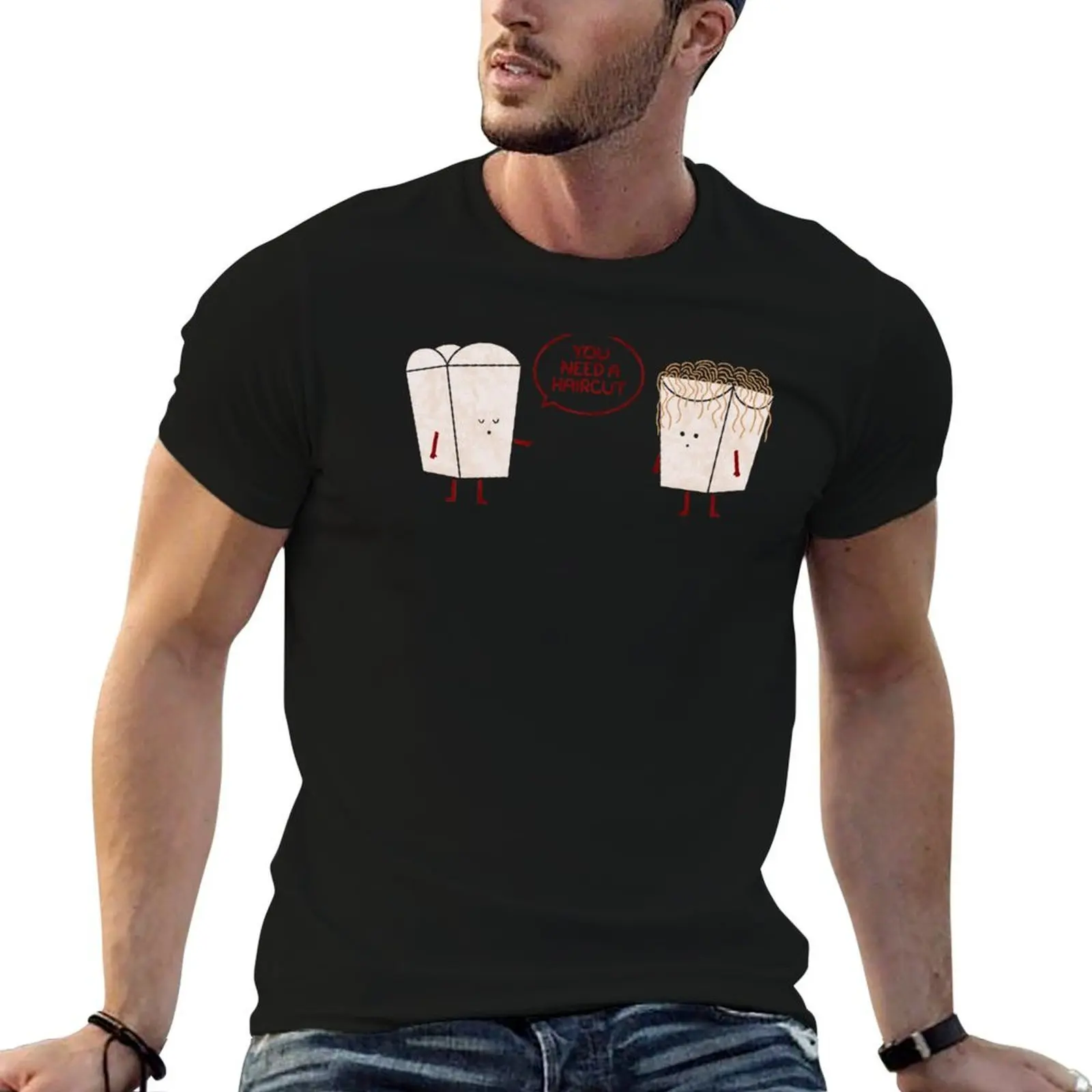 Haircut T-Shirt cotton t shirt man man t shirts for men anime t shirts for man T-shirt