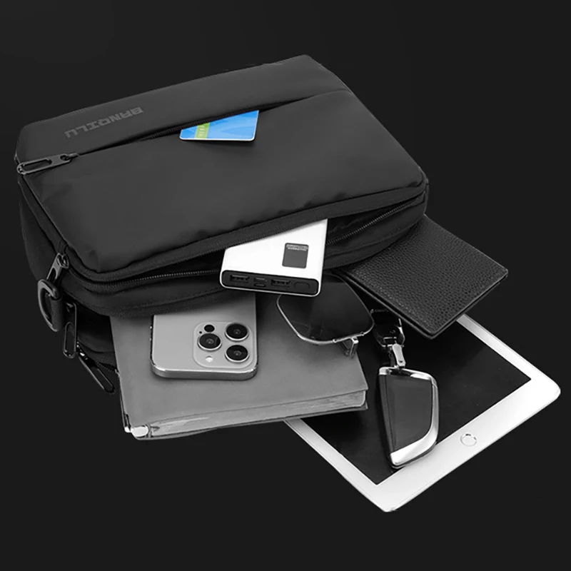 Men Shoulder Bag Leisure Messenger Handbags Multifunctional Crossbody Pack Waterproof Travel Daypack Casual Horizontal Bags