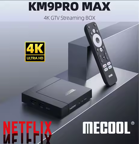 2025 MECOOL KM9 PRO MAX Android TV Box Realtek1325-B 2GB 32GB 4K HDR Android 12 2T2R WIFI5 Google Certified TV Box