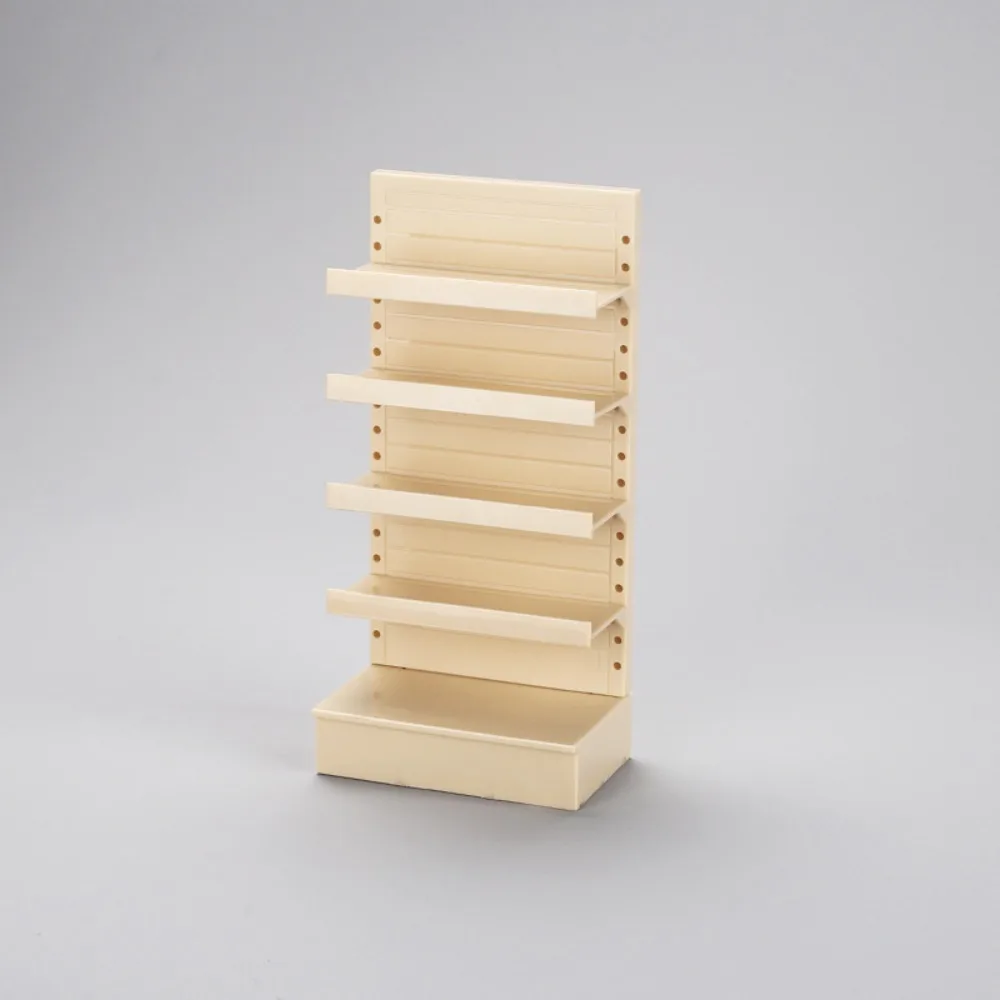 Mini armário para casa de bonecas 1/12 8 * 5 * 16,8 cm 5 cores prateleira de exibição de supermercado de plástico