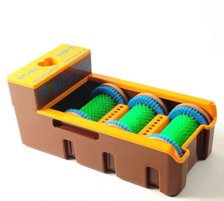 Sole cleaning machine intelligent scrubbing shoe edge slippers free motor shoe shine cover dust removal door mat shoe film