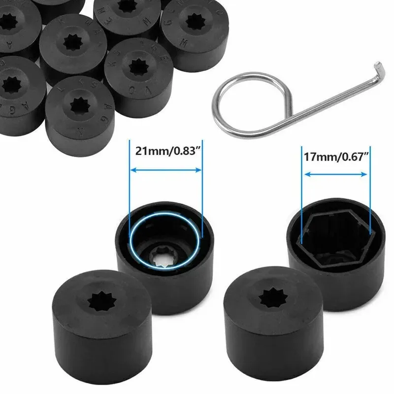 for VW Volkswagen Scirocco Tiguan Jetta Golf MK7 GTI Passat B5 CC Skoda Car Wheel 17mm Hex Lug Nut Bolt Decorations Covers Caps
