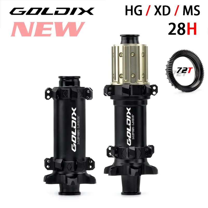 

GOLDIX Super светильник MTB BOOST Hub прямой вытяжной 28 отверстий велосипедный герметичный подшипник храповая 72T Дисковая тормозная ступица для горного велосипеда