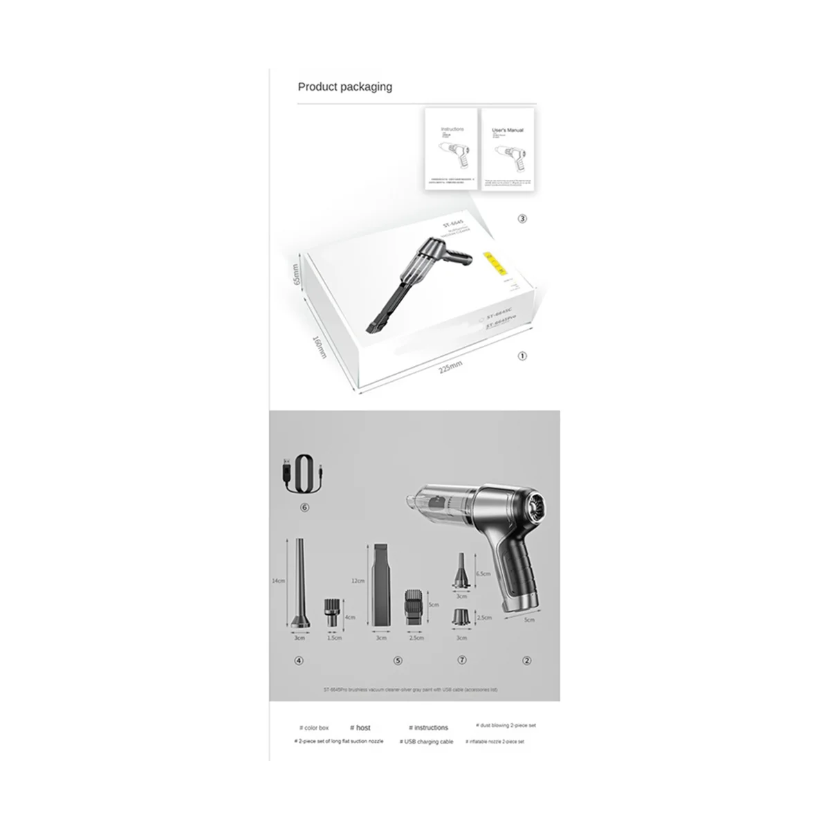 Vacuum Cleaner Powerful Wireless Handheld Cleaning Machine Car Accessories Home Appliance Portable Vacuum Cleaner A