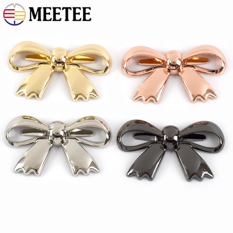 2/5/10Pcs 30/45/60mm Bowknot Metal Decorative Buckles for Bag Belt Clothes Shoes Buckle Clasp DIY Leather Hooks Sewing Accessory