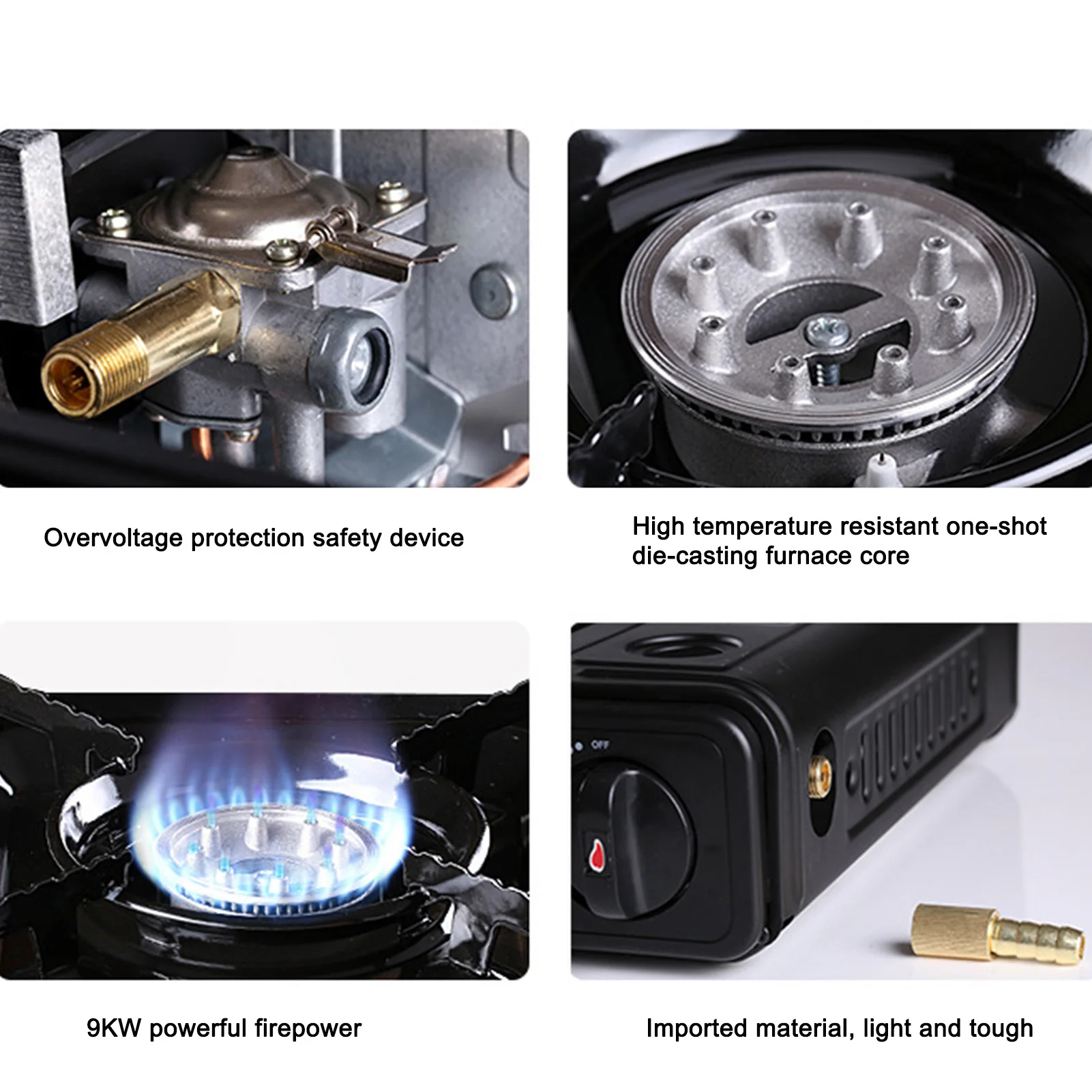 Camping Portable Cassete Furnace 2.9KW Single Camping Burner With Hard Storage Case Electric Ignition Burners With Carrying Case