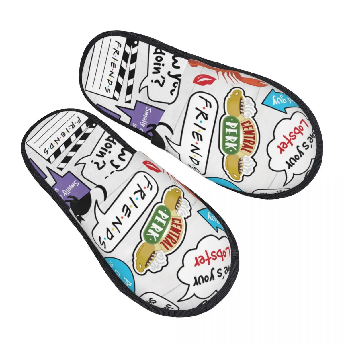 

Friends Guest Slippers for Spa Women Custom Print Classic TV Show House Slipper