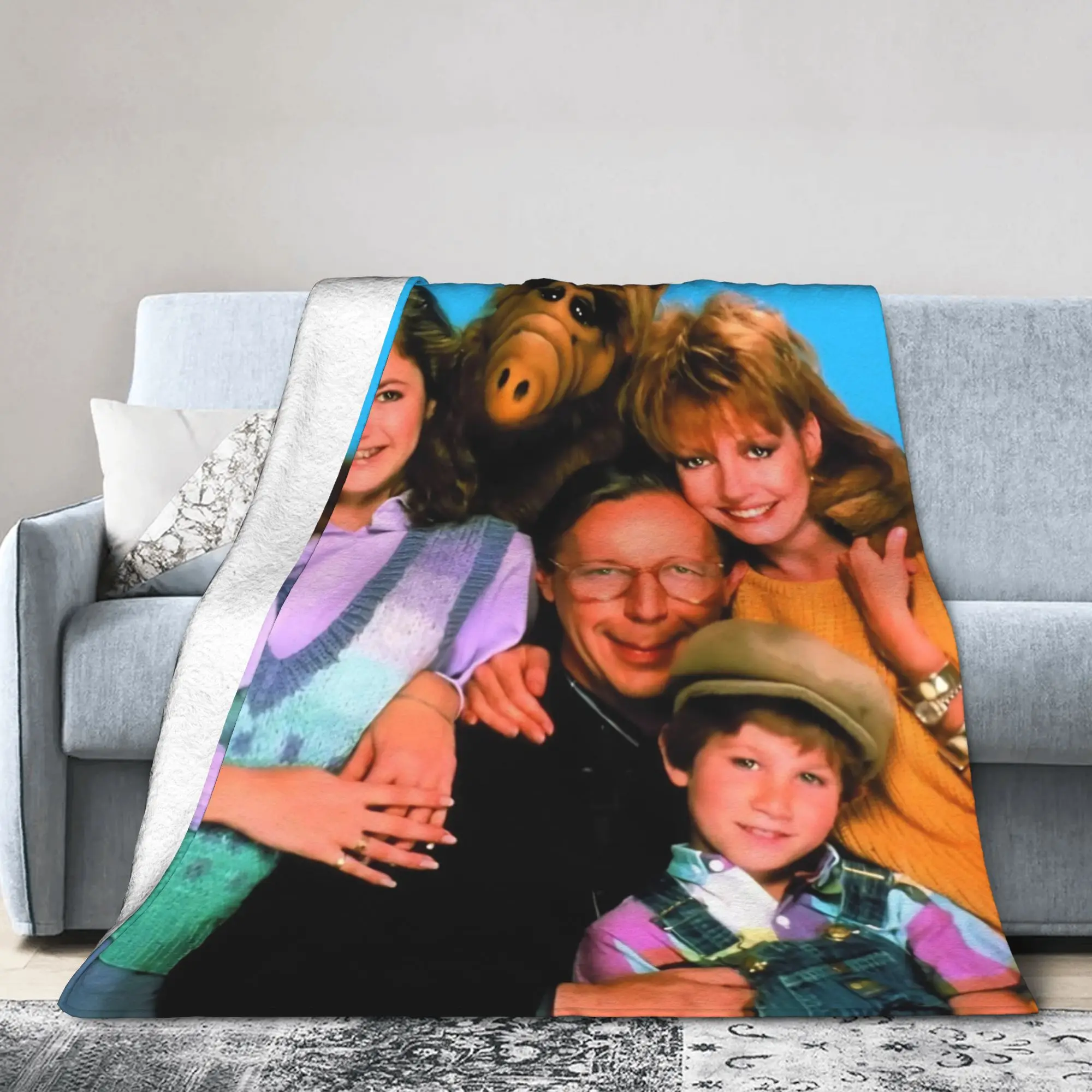 Alf Alien Life Form Comedy  Blankets Flannel Spring/Autumn  Breathable Super Soft Throw Blanket for Home Bedroom Rug Piece