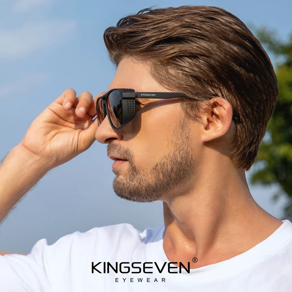 

Солнцезащитные очки KINGSEVEN для мужчин и женщин, винтажные поляризационные очки в большой оправе, UV400, TR90, для отдыха, вождения