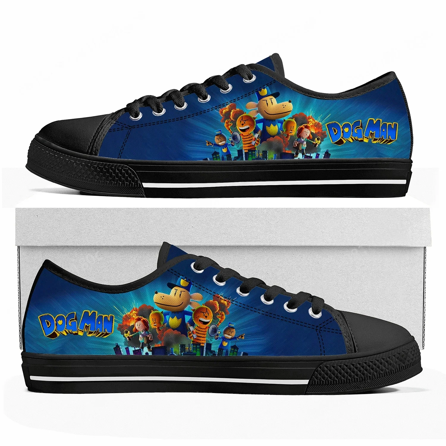 

Dog Man movie shoes Low Top Sneakers Mens Womens Teenager High Quality Doggy Cartoon Canvas Sneaker Casual Shoes Customize Shoe