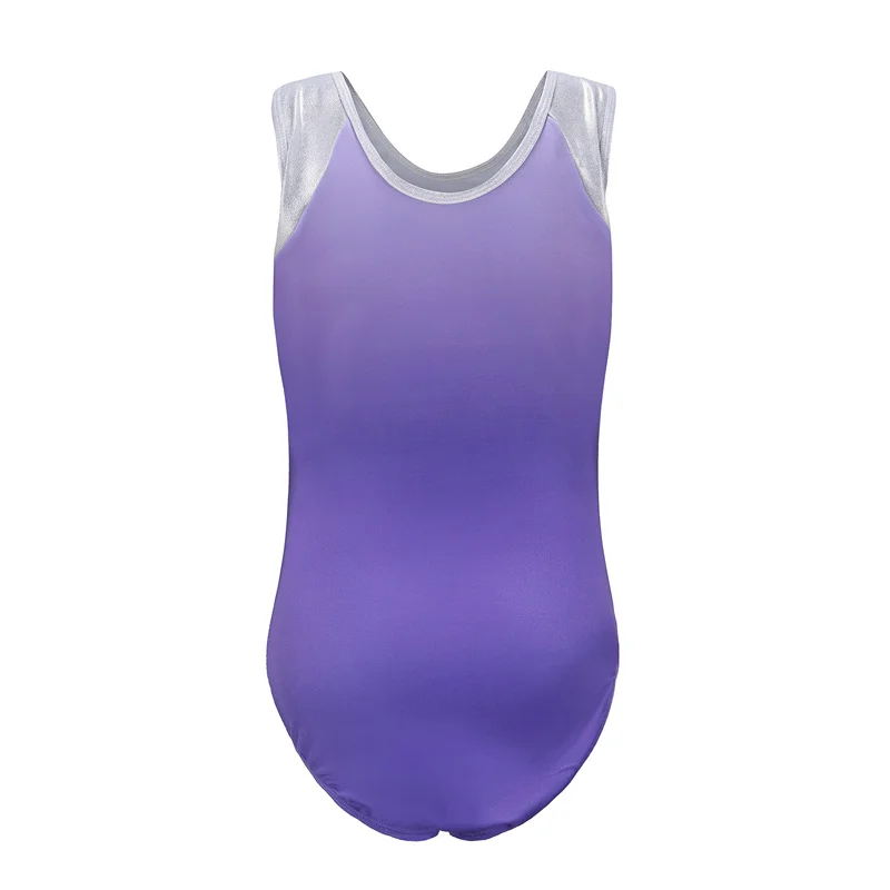 Hot Sale New Coming High Quality Spandex Kids Girls Children Gradient Sleeveless Rhythmic Gymnastics Wear Leotards