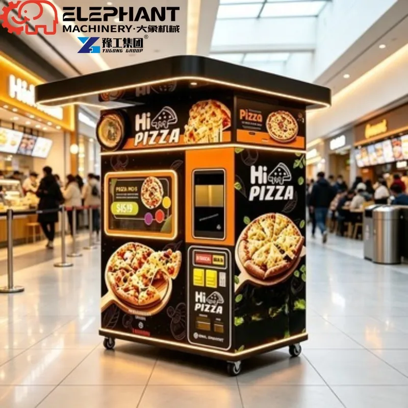 Waterproof Large Capacity Pizza Vending Machine, Multi Layer Storage Automatic Pizza Retail Equipment With Custom Color