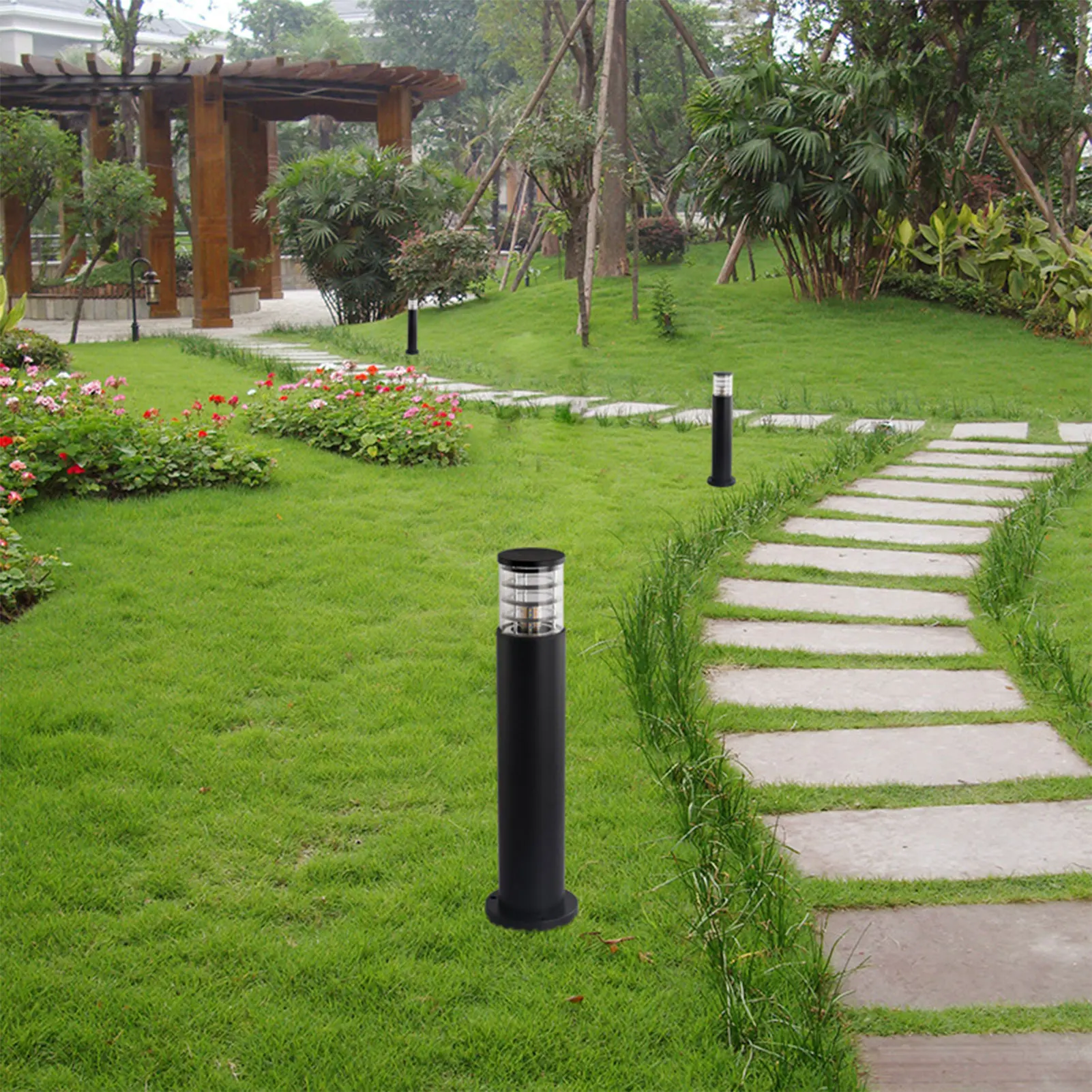 

Outdoor LED Garden Post Light ABS Plastic Waterproof Lawn Lamp For Courtyard Patio Pathway Festival Party Decoration Supplies