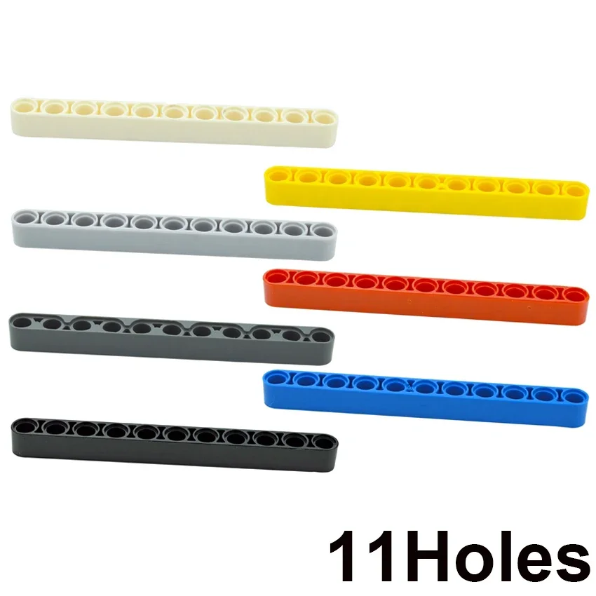 10Pcs DlY Building Blocks 1 x 11 Holes Beam Liftarm Arms Thick Bricks For Technical Car Assembles Toys Compatible 32525