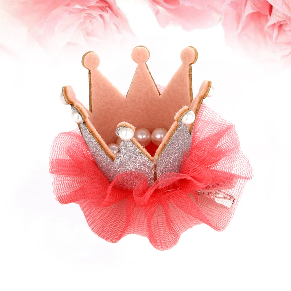 

Cosplay Headwear for Dogs Cats Crown Shaped Silver Comfortable Mesh Decorated Adjustable Clip Fits Small to Medium Pets Birthday