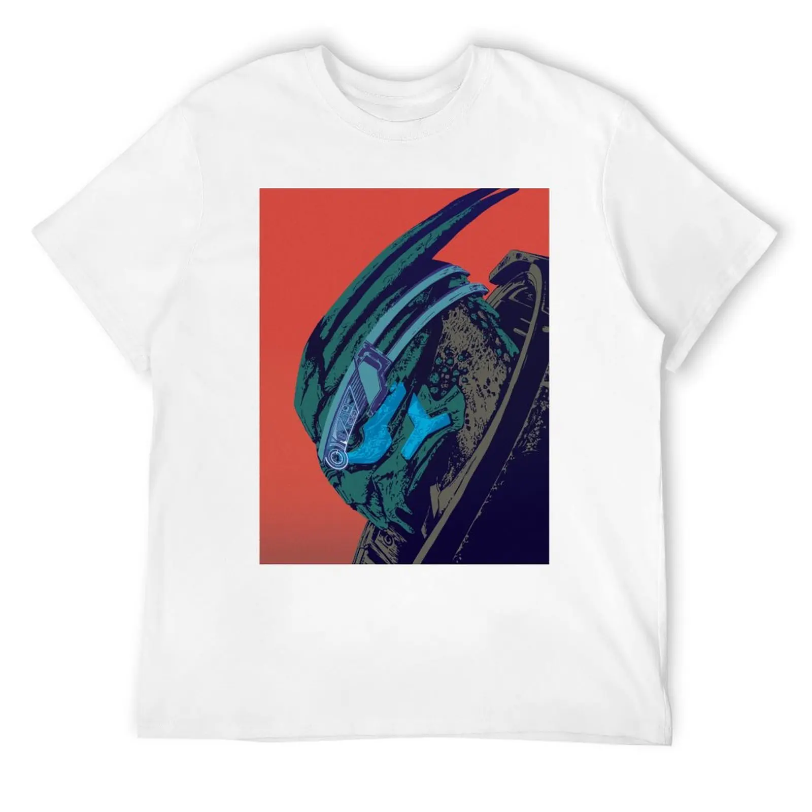 

Garrus Vakarian from Mass Effect pop art inspired portrait T-Shirt summer clothes anime figures mens shirts graphic tee