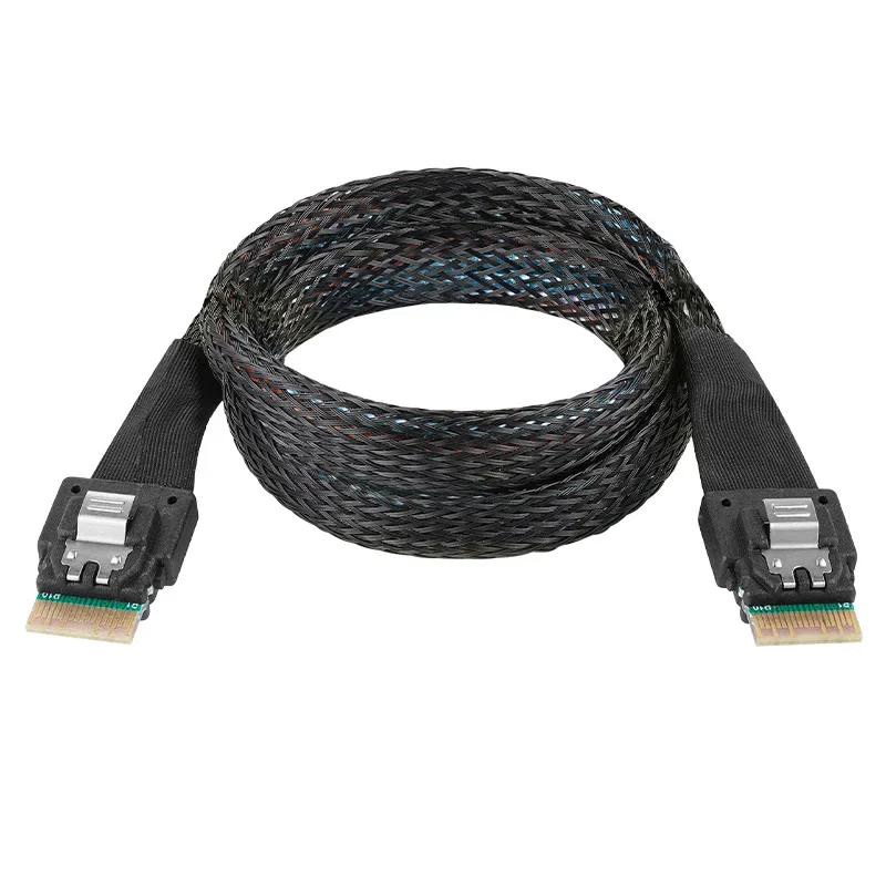 

SFF-8654 Male Male PCI-E Slimline SAS 4.0 SFF-8654 4i 38 Pin Host to SFF-8654 Slim SAS Target Cable 50cm 100cm