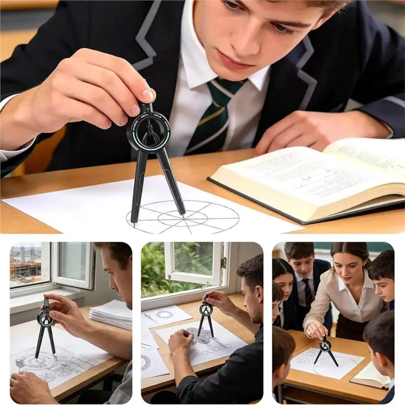 【TODAY-BUY】Digital Compass Geometry Tool School Supplies Student Woodworking Drafting Drawing Circle Tool Visible Radius Math Co