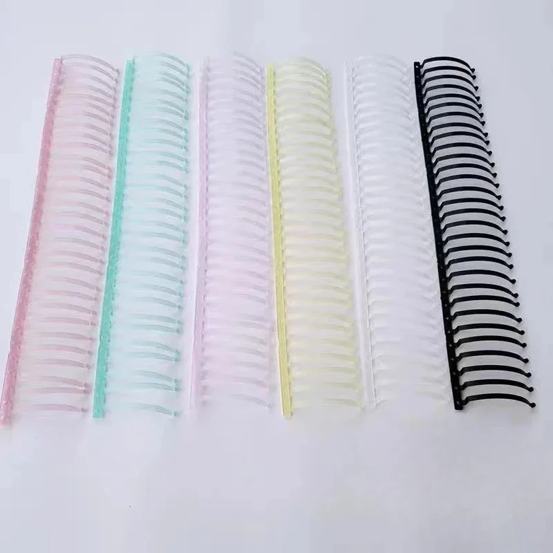 10pcs 16mm 30 Hole Loose-leaf Binding Strip A4 Notebook Soft Coil Calendar Album Loose-leaf Ring Binder Binding Plastic Clip