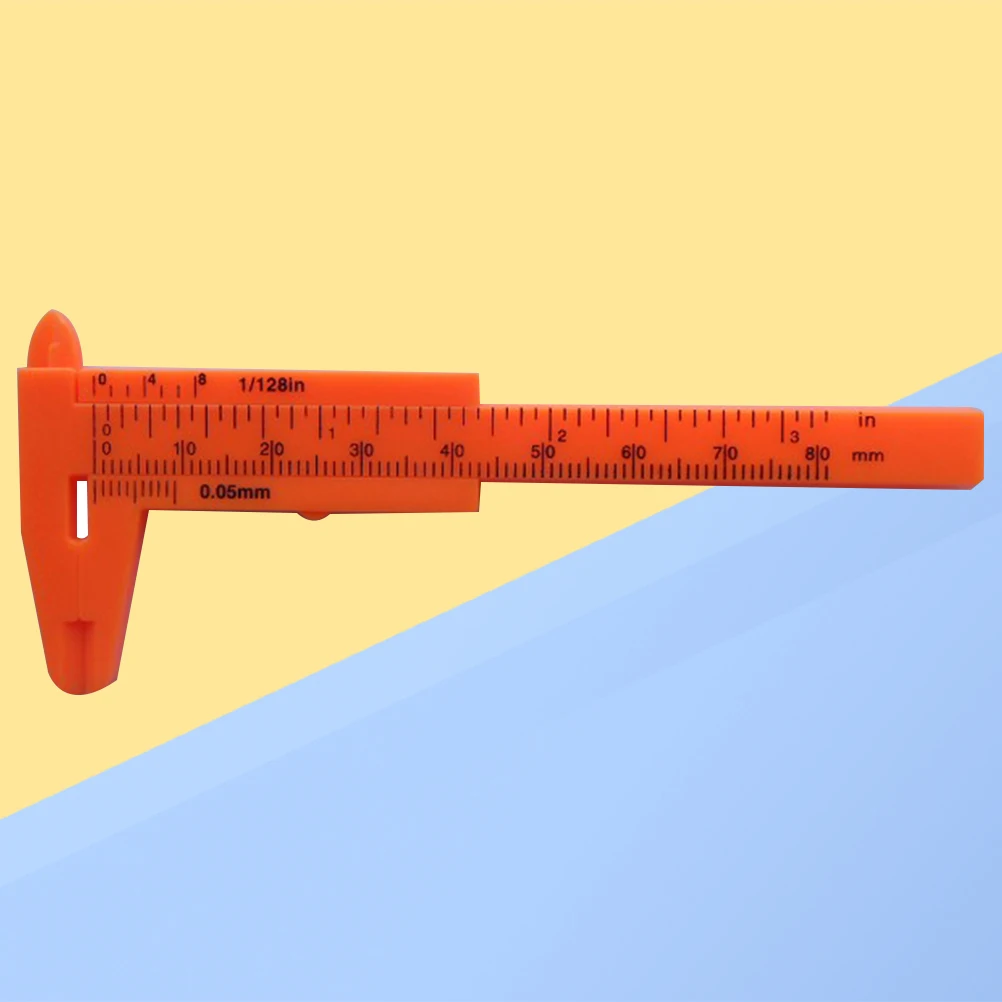 

80 Mm Jewelry Tools Mini Vernier Caliper Measuring Gauge Orange Ligne Measurer for Buttons Measurement