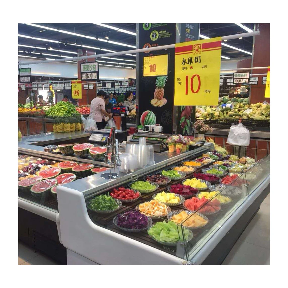 New Design Deli Display Cabinet Commercial Supermarket Deli Cooling Showcase Service Counter Meat Showcase Refrigerator